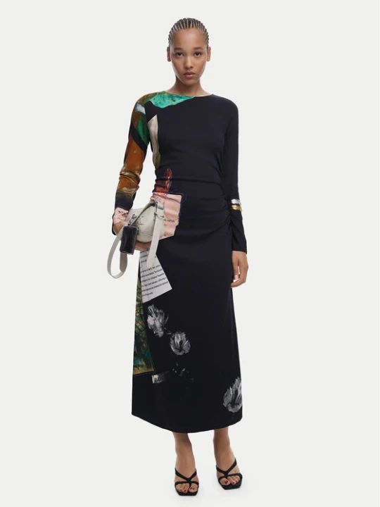 Zdjęcie produktu Desigual Sukienka codzienna Fiona 25WWVW08 Czarny Slim Fit