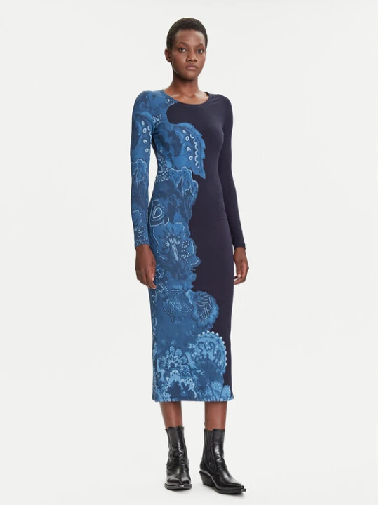 Zdjęcie produktu Desigual Sukienka codzienna Limbani 25WWVK31 Granatowy Slim Fit