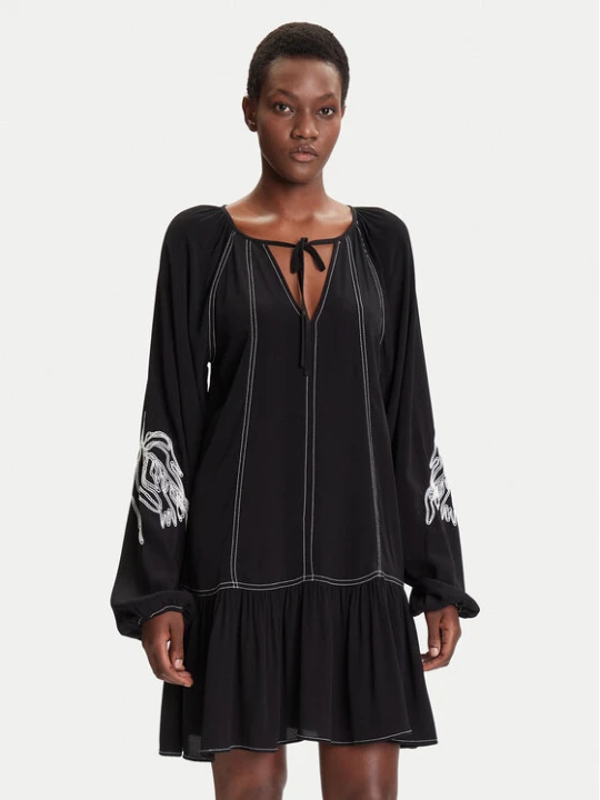 Zdjęcie produktu Desigual Sukienka codzienna Silvianegro 25WWVW19 Czarny Loose Fit