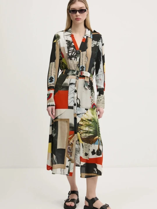 Zdjęcie produktu Desigual sukienka COLLAGE LACROI czarny
