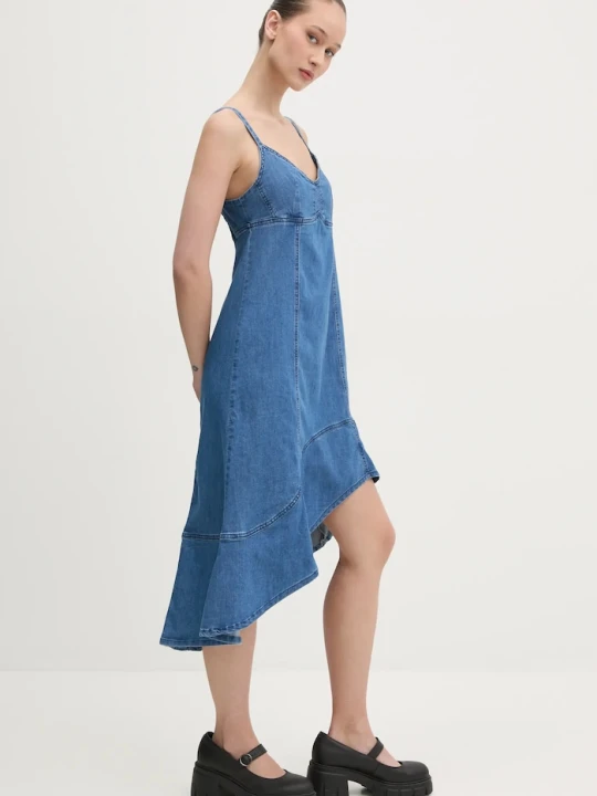 Zdjęcie produktu Desigual sukienka jeansowa MUNICH niebieski