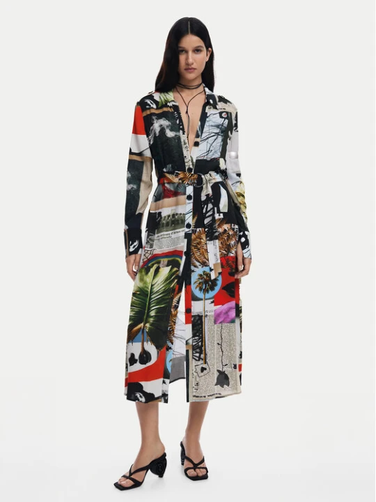 Zdjęcie produktu Desigual Sukienka koszulowa Collage 25SWVW45 Kolorowy Regular Fit