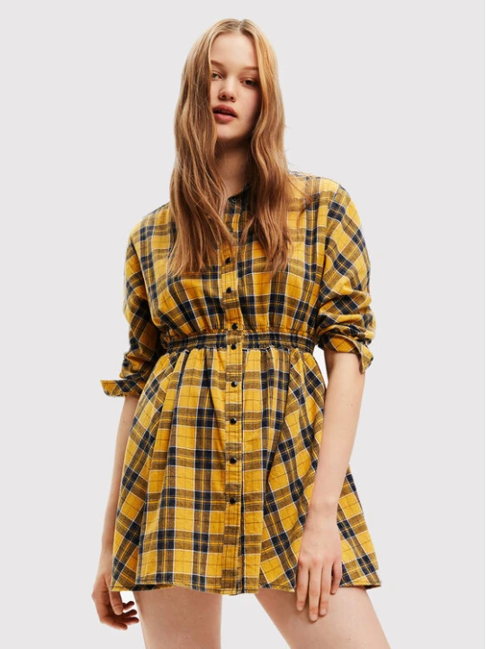Zdjęcie produktu Desigual Sukienka koszulowa Verona 22WWVW69 Żółty Regular Fit