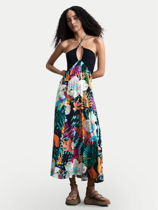 Zdjęcie produktu Desigual Sukienka letnia Daikiri Cord 26SWVW63 Kolorowy Regular Fit