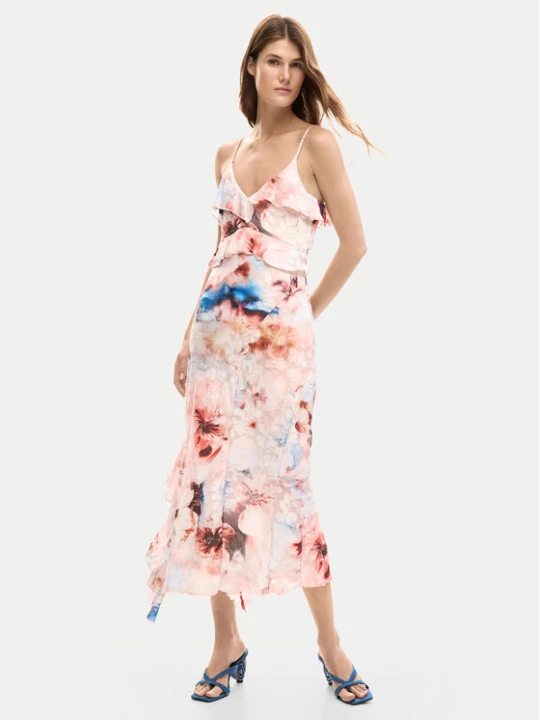 Zdjęcie produktu Desigual Sukienka letnia Mallo 26SWVK35 Różowy Slim Fit
