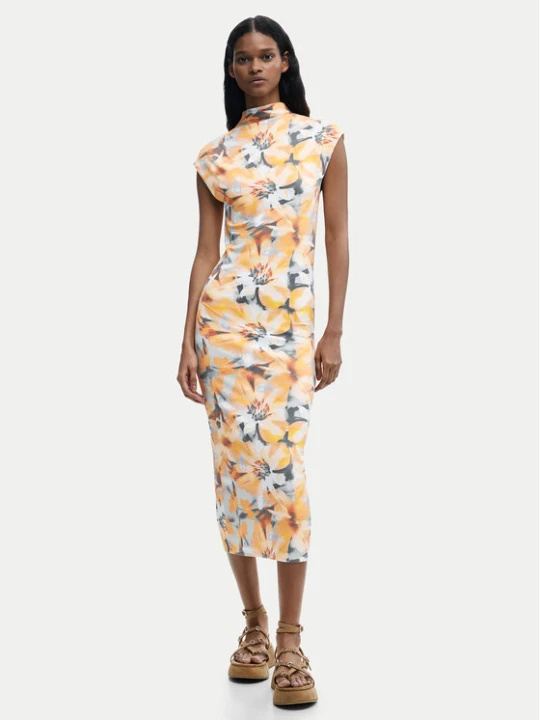 Zdjęcie produktu Desigual Sukienka letnia Martha 26SWVK48 Żółty Slim Fit