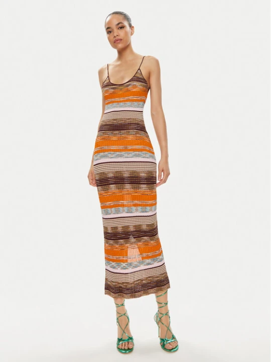 Zdjęcie produktu Desigual Sukienka letnia Viena 24SWVF05 Pomarańczowy Slim Fit