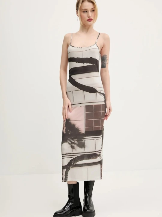 Zdjęcie produktu Desigual sukienka SHELLEY beżowy