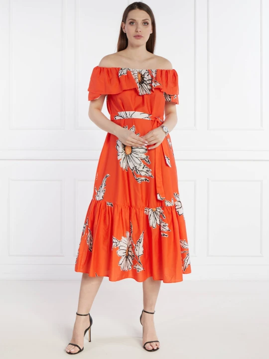 Zdjęcie produktu Desigual Sukienka z paskiem pomarańczowy