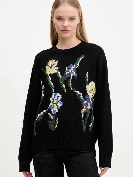 Zdjęcie produktu Desigual sweter bawełniany COOPER czarny