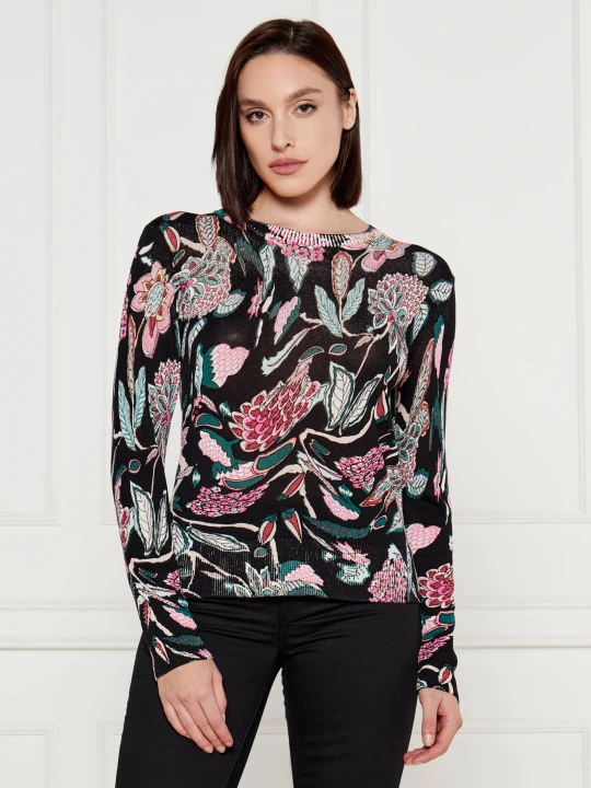 Zdjęcie produktu Desigual Sweter | Regular Fit | z dodatkiem lnu czarny