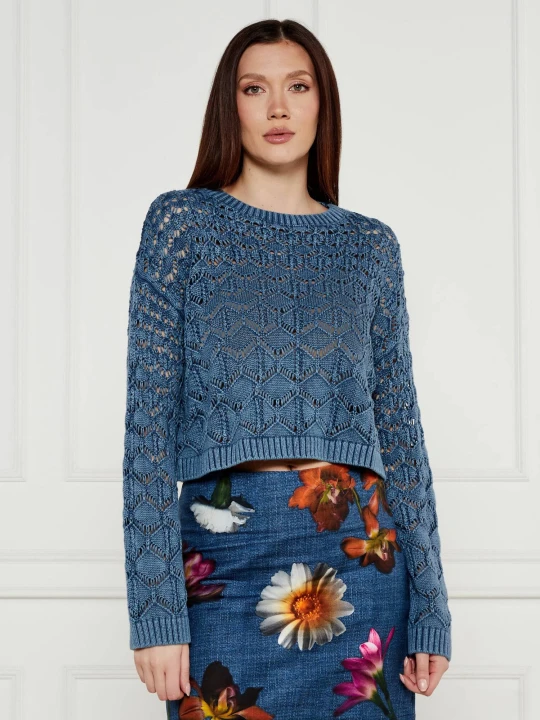 Zdjęcie produktu Desigual Sweter REINE | Cropped Fit niebieski