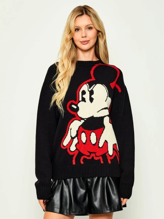 Zdjęcie produktu Desigual Sweter Swindon Mickey | Desigual x Disney | Relaxed fit czarny