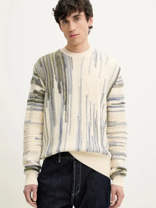 Zdjęcie produktu Desigual sweter z domieszką wełny ICE beżowy