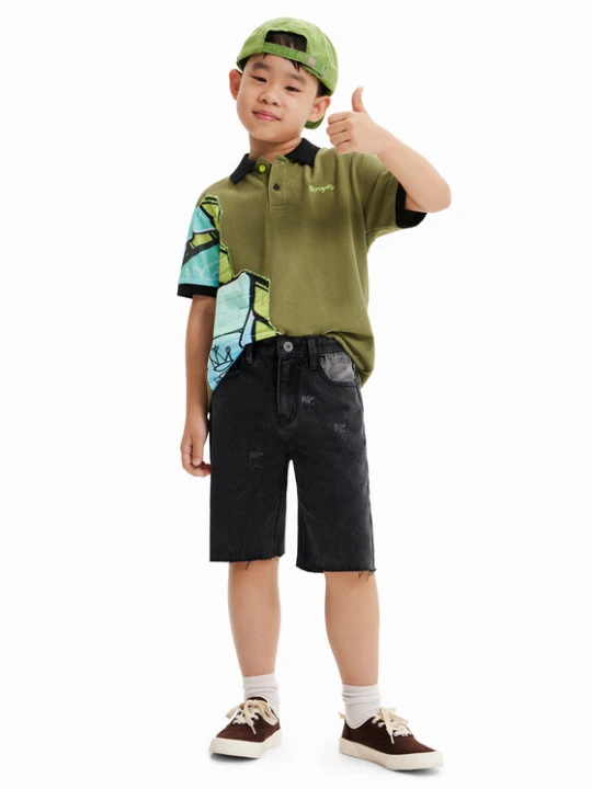 Zdjęcie produktu Desigual Szorty jeansowe 23SBDD01 Czarny Regular Fit