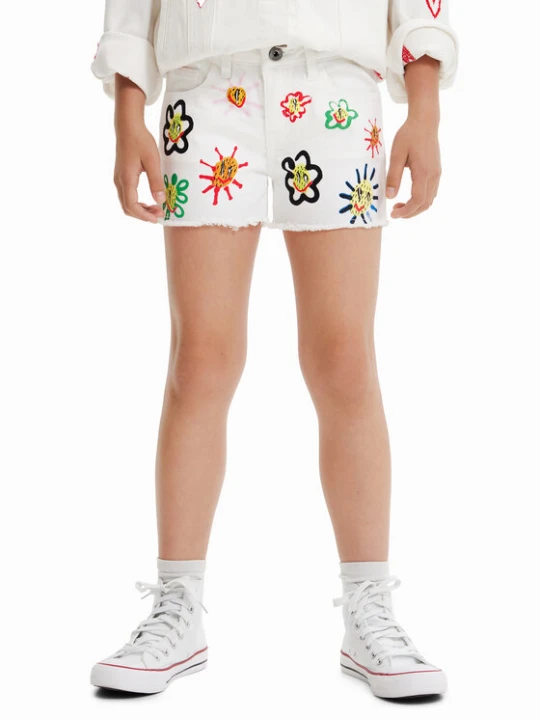 Zdjęcie produktu Desigual Szorty jeansowe 23SGDD07 Biały Regular Fit