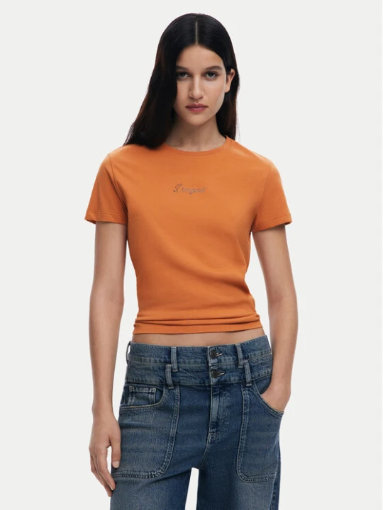 Zdjęcie produktu Desigual T-Shirt 25SWTK15 Pomarańczowy Regular Fit
