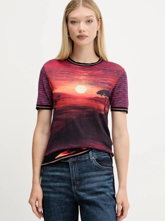 Zdjęcie produktu Desigual t-shirt AFRICA pomarańczowy