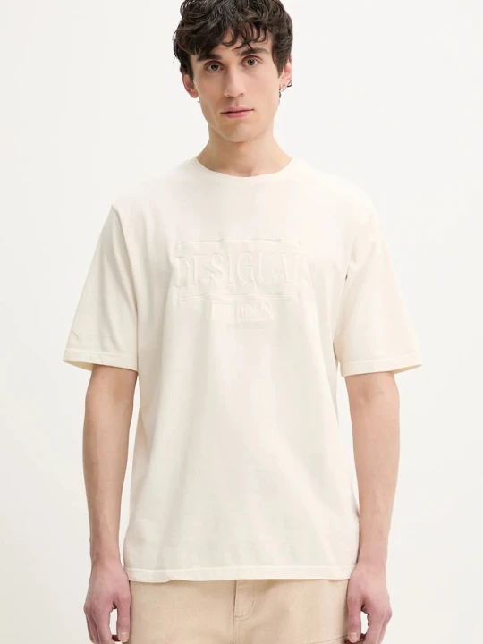 Zdjęcie produktu Desigual t-shirt bawełniany WASHINGTONEC beżowy