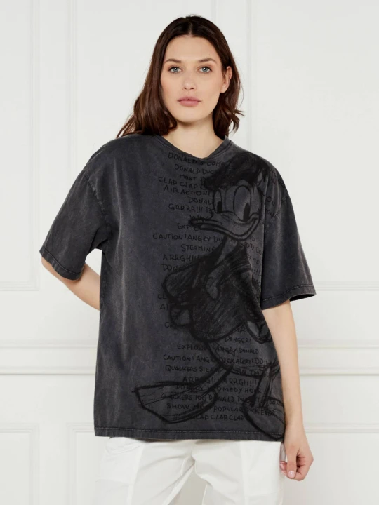 Zdjęcie produktu Desigual T-shirt DONALD | Desigual x Disney | Regular Fit grafitowy