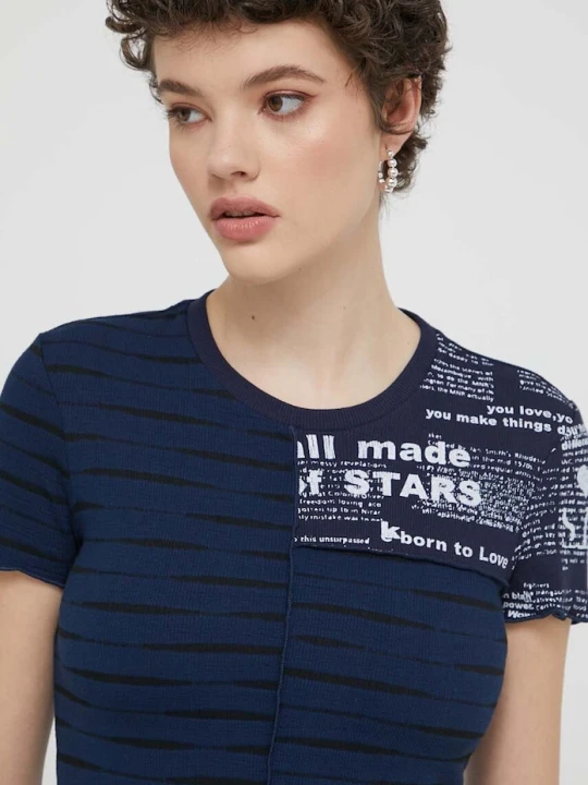 Zdjęcie produktu Desigual t-shirt LOU granatowy