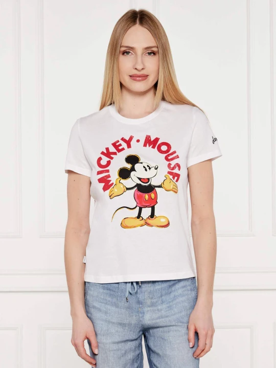Zdjęcie produktu Desigual T-shirt MICKEY MOUSE | Desigual x Disney | Regular Fit biały