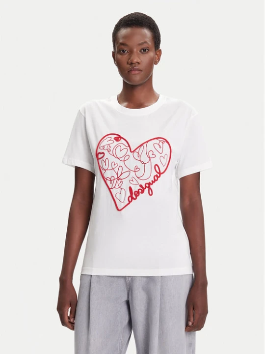 Zdjęcie produktu Desigual T-Shirt Roma 25WWTK50 Biały Regular Fit