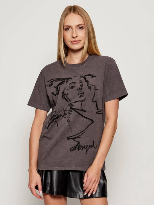 Zdjęcie produktu Desigual T-shirt TS_BUDAPEST | Regular Fit grafitowy