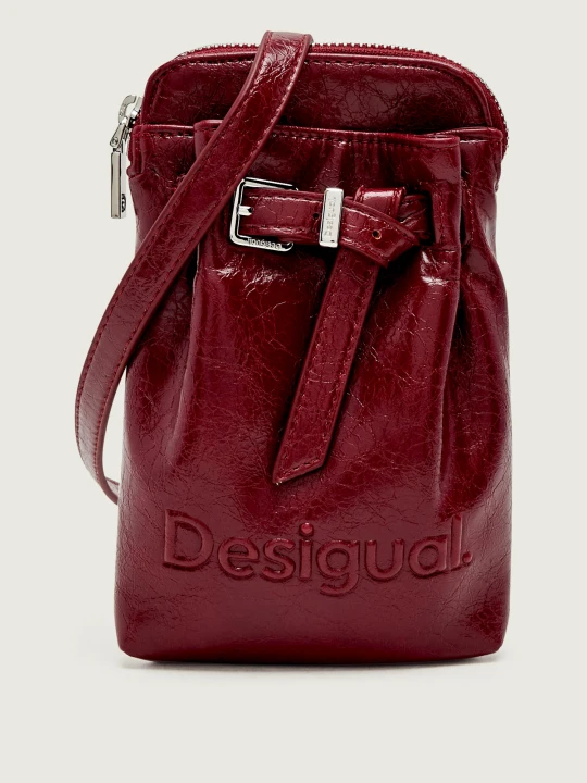 Zdjęcie produktu Desigual Torebka na telefon 8" + saszetka Alma bordowy