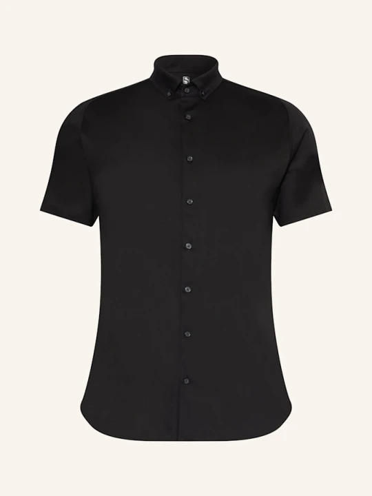 Zdjęcie produktu Desoto Koszula Z Krótkim Rękawem Slim Fit Z Dżerseju schwarz CZARNY