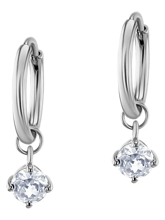 Zdjęcie produktu DIA DIAMONDS Srebrne kolczyki-kreole z topazami rozmiar: onesize