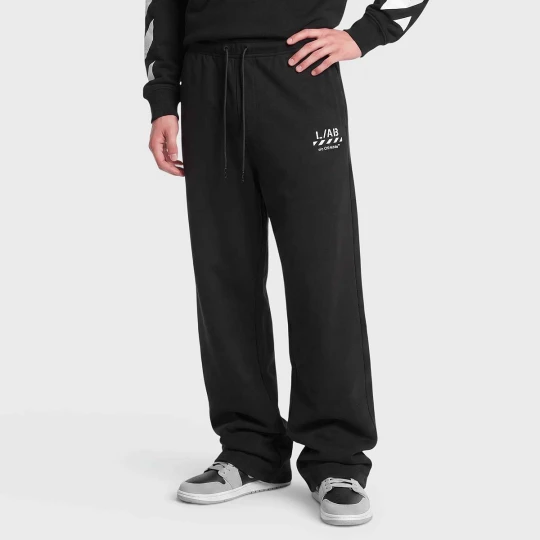 Zdjęcie produktu Diagonal Open Hem Jogger Pants Off White czarny