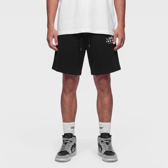 Zdjęcie produktu Diagonal Open Hem Jogger Shorts Off White czarny