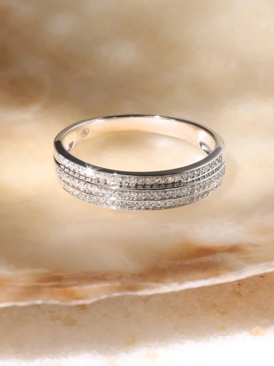 Zdjęcie produktu DIAMANTA Złoty pierścionek "Athéna" z diamentami rozmiar: 56 srebrny
