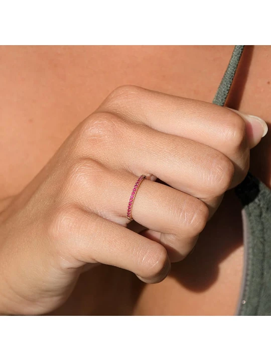 Zdjęcie produktu DIAMANTA Złoty pierścionek "color alliance rubis" z rubinami rozmiar: 56