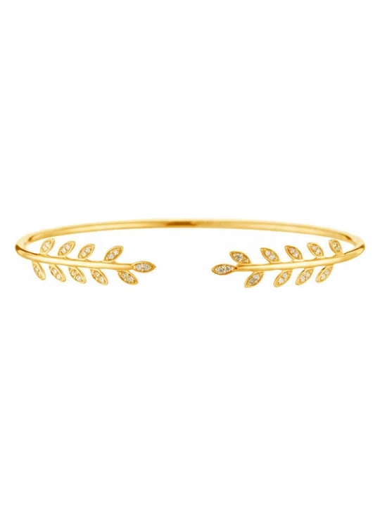 Zdjęcie produktu DIAMOND & CO Złota bransoletka "Comme une Feuille" z diamentami rozmiar: onesize