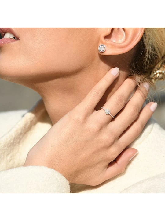 Zdjęcie produktu DIAMOND & CO Złoty pierścionek "Côme" z diamentami rozmiar: 54