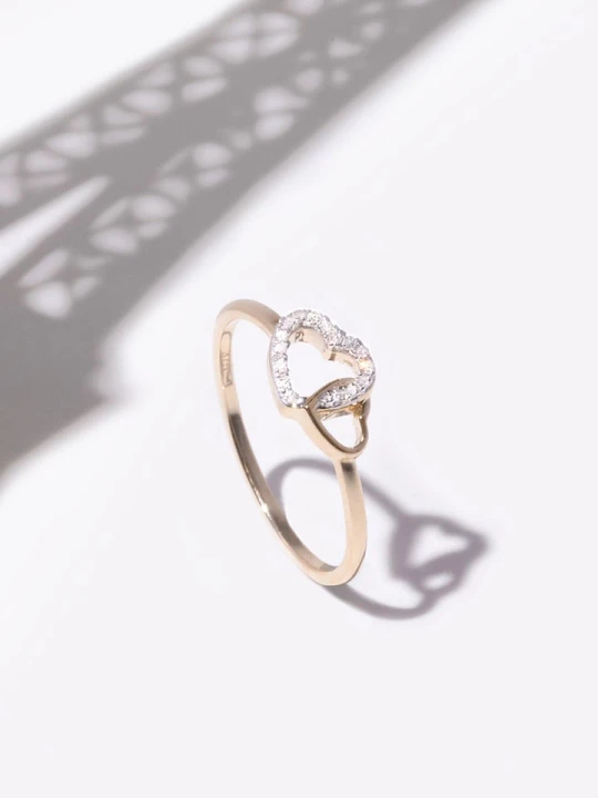 Zdjęcie produktu DIAMOND & CO Złoty pierścionek z diamentami rozmiar: 54