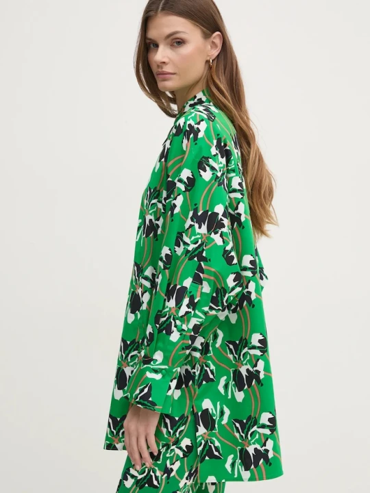 Zdjęcie produktu DIANE VON FURSTENBERG koszula bawełniana zielony