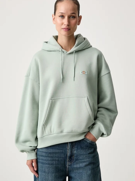 Zdjęcie produktu Dickies bluza z kapturem damska z bawełną zielony