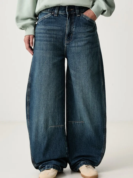 Zdjęcie produktu Dickies jeansy barrel damskie niebieski