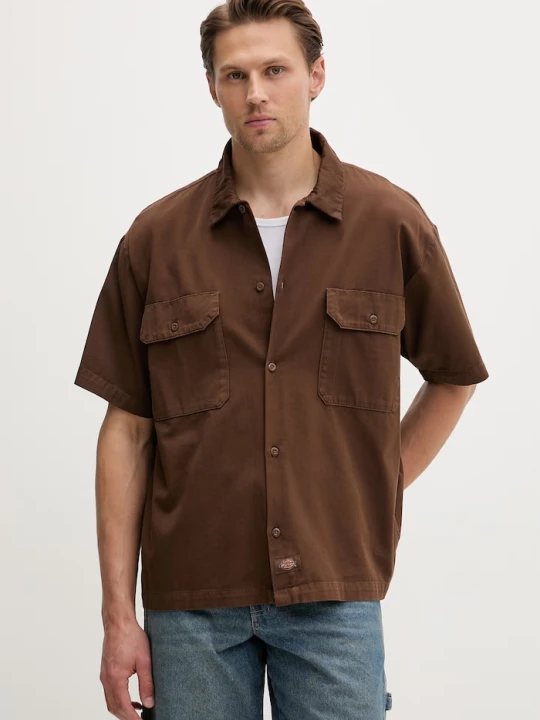 Zdjęcie produktu Dickies koszula męska bawełniana brązowy