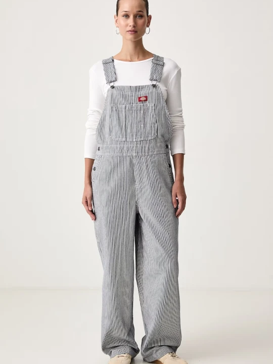 Zdjęcie produktu Dickies ogrodniczki bawełniane damskie granatowy