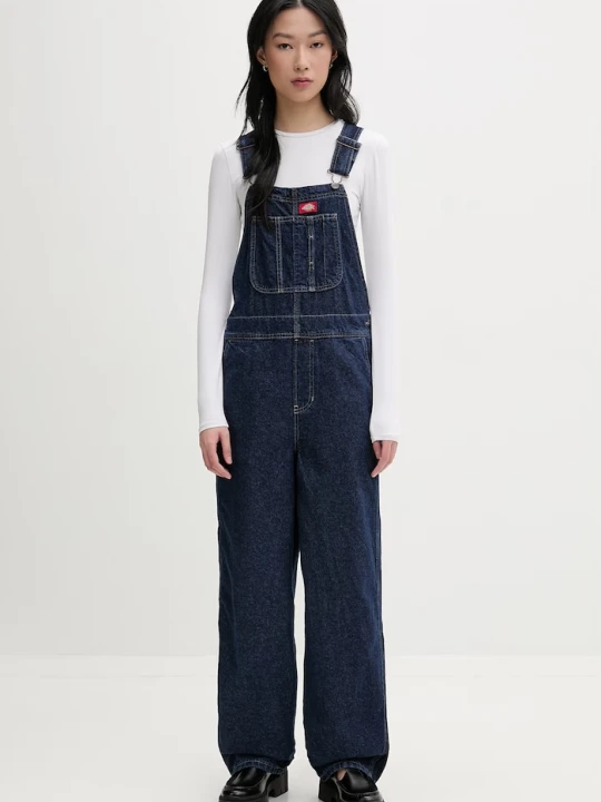 Zdjęcie produktu Dickies ogrodniczki jeansowe damskie granatowy