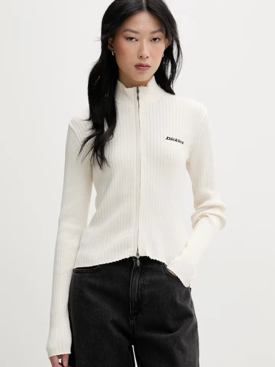 Zdjęcie produktu Dickies sweter rozpinany damski z bawełną beżowy