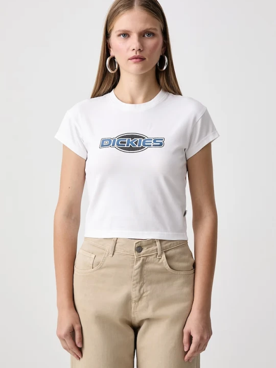 Zdjęcie produktu Dickies T-shirt damski bawełniany z elastanem biały
