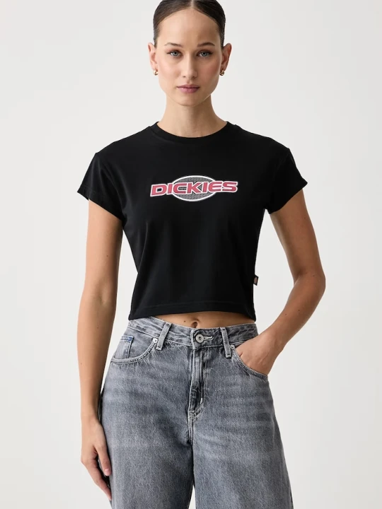 Zdjęcie produktu Dickies T-shirt damski bawełniany z elastanem czarny