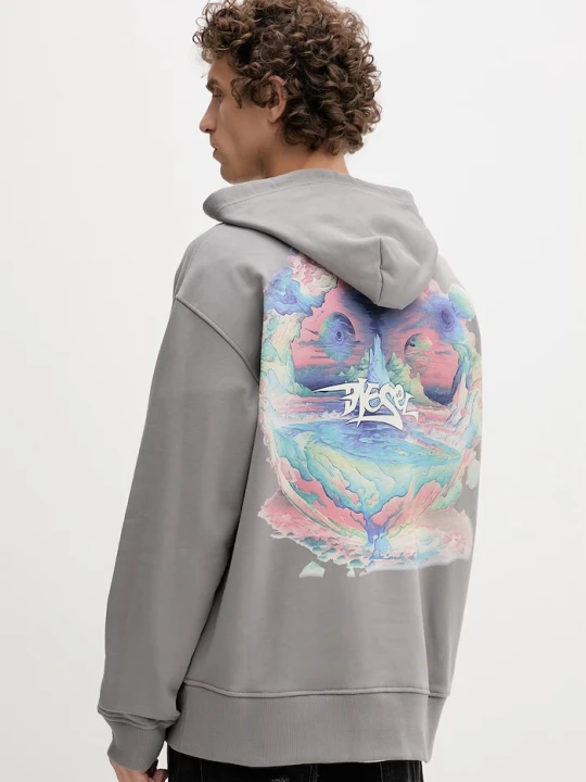 Zdjęcie produktu Diesel bluza męska bawełniana S-MACS-HOOD-V2 szary