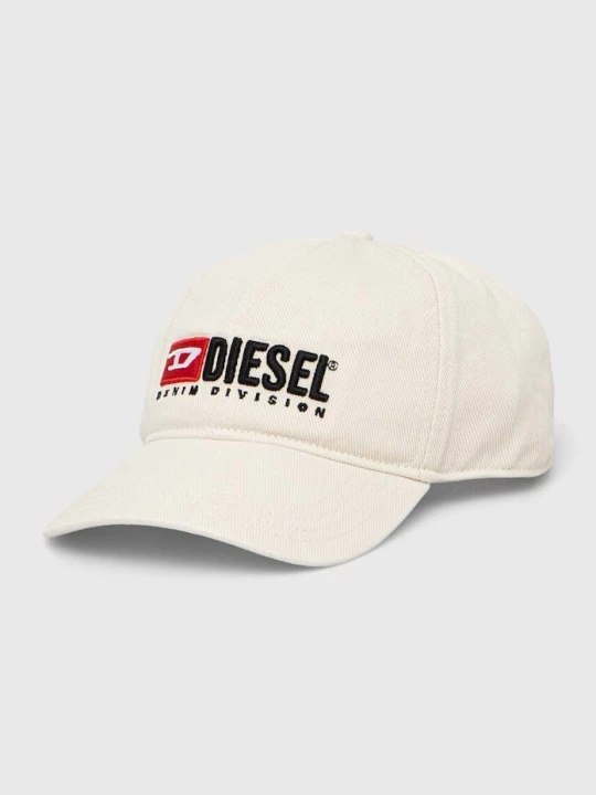 Zdjęcie produktu Diesel czapka z daszkiem bawełniana beżowy