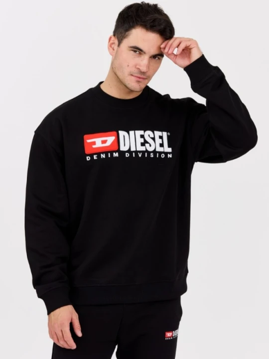 Zdjęcie produktu DIESEL Czarna męska bluza S-BOXT-DIV z dużym logo, Rozmiar M